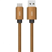 Cabo de Couro Latte Micro USB CC300 Caramelo 1 UN Oex