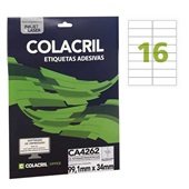 Etiqueta Adesiva InkJet e Laser A4 99,1x34mm Branco CA4262 25 Folhas 4