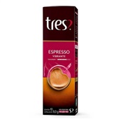 Cápsula de Café Espresso Vibrante Tres 8g CX 10 UN 3 Corações