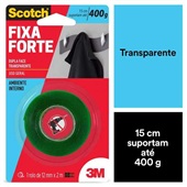 Fita Dupla Face Transparente Scotch Uso Interno 12mmx2m 1 UN 3M