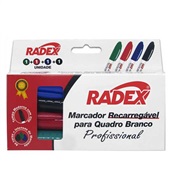 Pincel Marcador Quadro Branco 4 Cores 1 UN Radex