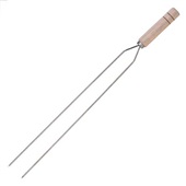 Espeto Duplo Para Churrasco Niquelado 65cm 1 UN Stolf