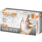 Luva de Vinil Com Amido G Transparente CX 100 UN Talge