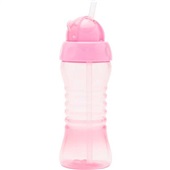 Copo Clean com Canudo 300ml Rosa 1 UN Lolly