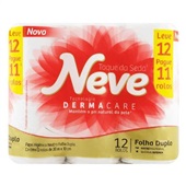 Papel Higiênico Folha Dupla Toque de Seda PT Leve 12 Pague 11 RL Neve