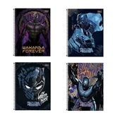 Caderno Universitário Capa Dura 80 FL Pantera Negra Capas Sortidas 1 U