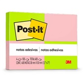 Bloco de Notas Adesivo 38x50mm 2 Cores Neon 4 UN 100 FL cada Post-it