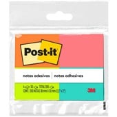 Bloco de Notas Adesivo 38x50mm Tropical Cores 4 UN 50 FL cada Post-it