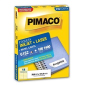 Etiqueta Adesiva InkJet e Laser Carta 33,9x101,6mm Branco 6182 100 Fol