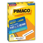 Etiqueta Adesiva InkJet e Laser Carta 25,4x101,6mm Branco 6181 100 Fol