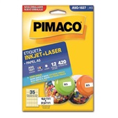 Etiqueta Adesiva InkJet e Laser A5 18x37mm Branco A5Q-1837 12 Folhas 4