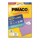 Etiqueta Adesiva Pimaco Ref A5Q-2337 InkJet e Laser A5 23x37mm Branco