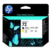 Cabeça de Impressão HP Preto Mate e Amarelo 130ml 72 C9384A CX 1 UN