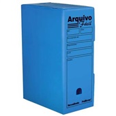 Arquivo Morto Ofício Polionda 350x130x250mm Azul 1 UN Polibras