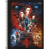 Caderno Universitário Capa Dura 80 FL Zip Stranger Things Capas Sortid