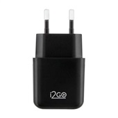 Kit Carregador de Parede USB + Cabo USB-C Preto i2GO