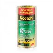 Fita Adesiva PP Transparente 45mmx100m PT C/ 4 Rolos 1 UN Scotch