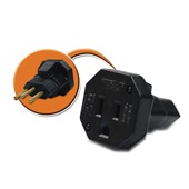 Adaptador de Tomada Tripolar Antigo para Novo Preto 4312 1 UN Force Line