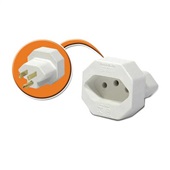 Adaptador de Tomada Tripolar Novo para Antigo Branco 4317 1 UN Force L