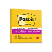 Bloco de Notas Super Adesivo 76x76mm Amarelo Sol 90 FL Post-it