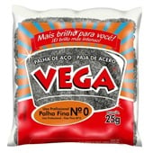 Palha de Aço Número 0 Fina 25g PT 20 UN Vega Steel