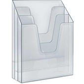 Organizador de Escritório Vertical Cristal 335x117x237mm 864 1 UN Acrimet