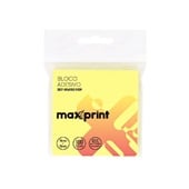 Bloco de Notas Adesivo 76x76mm Amarelo 100 FL Maxprint