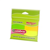 Bloco de Notas Adesivo 38x51mm Cores Neon 4 UN 50 FL cada Adelbras