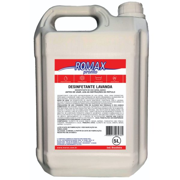 Desinfetante Lavanda 5L Romax