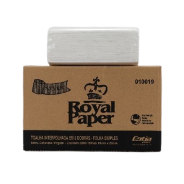 Papel Toalha Interfolha 2 Dobras 19x20cm PT 2000 FL Royal Paper