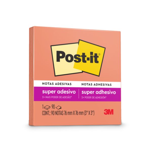 Bloco de Notas Super Adesivo 76x76mm Damasco 90 FL Post-it