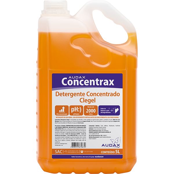 Detergente Concentrado Em Gel Concentrax Rende Até 2000L 1 UN Audax