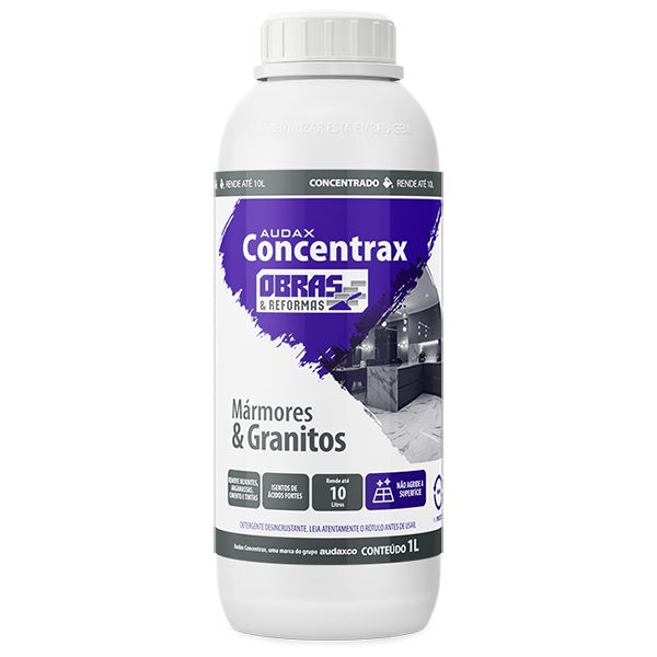 Limpador e Desincrustante Mármore e Granitos Concentrax 1L Rende Até 1