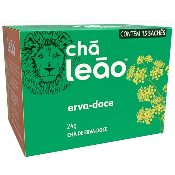 Chá de Erva Doce Sachês de 1,6g CX 15 UN Leão