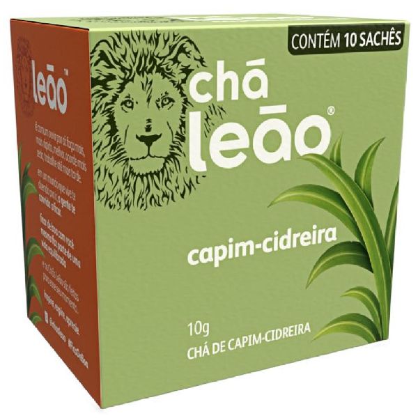 Chá de Capim Cidreira Sachês de 1g CX 10 UN Leão