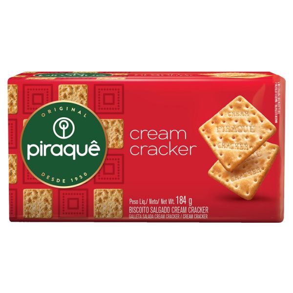 Biscoito Cream Cracker 184g 1 UN Piraquê