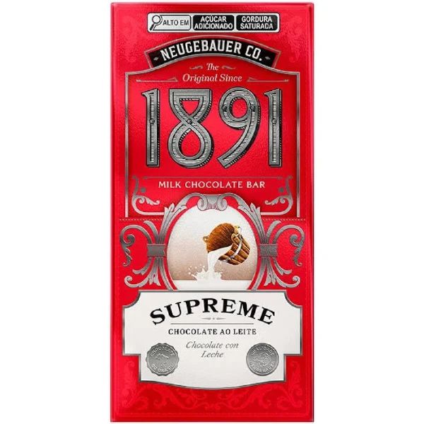 Chocolate 1891 Supreme ao Leite 90g 1 UN Neugebauer