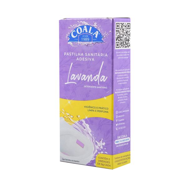 Pastilha Sanitária Adesiva Lavanda 9G 2 UN Coala