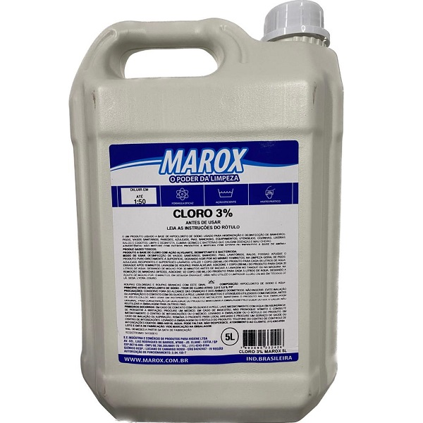 Cloro 3% 5L 1 UN Marox