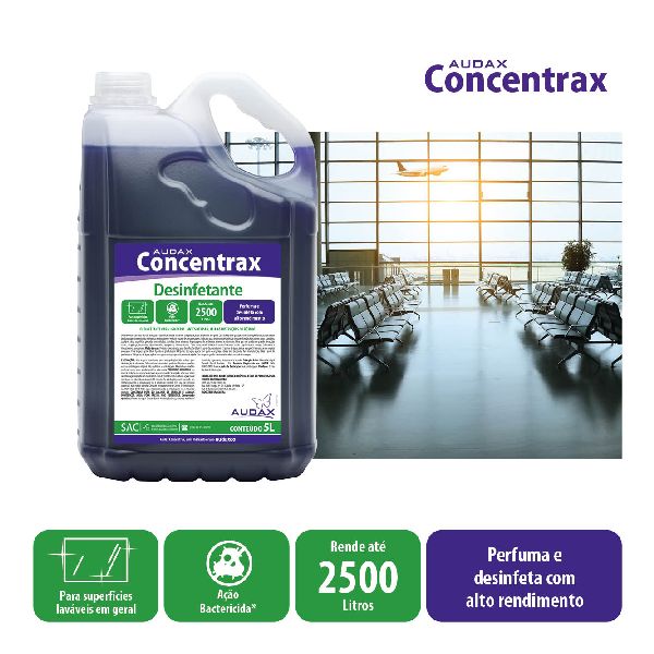 Desinfetante Concentrado Lavander Concentrax 5L Rende Até 2500 Litros