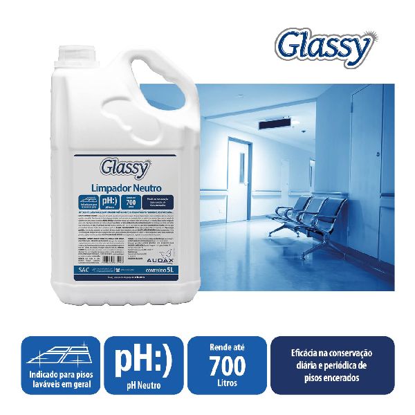 Limpador Neutro Piso Tratado 5L Glassy Rende até 700L 1 UN Audax