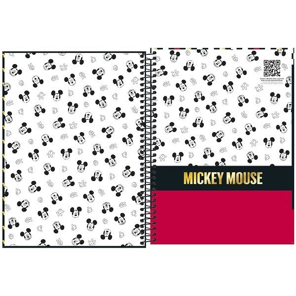 Caderno Universitário Espiral Mickey Capas Sortidas 80 FL 1 UN Tilibra