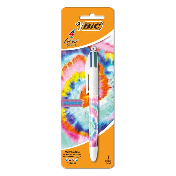 Caneta Esferográfica 1.0 4 Cores Rainbow 1 UN Bic