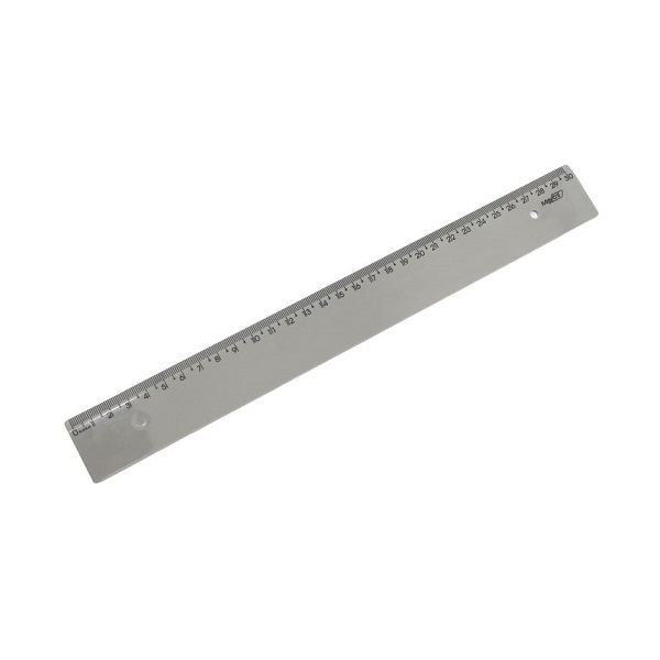 Régua New Line 30cm Cinza 1 UN Waleu