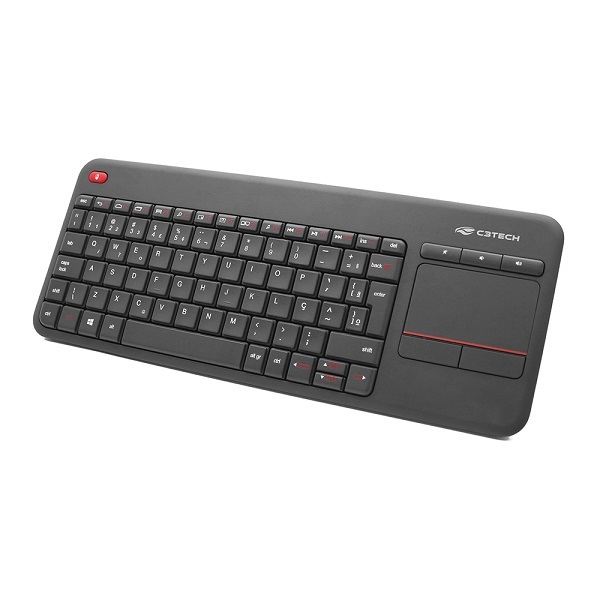 Teclado Sem Fio Com Touchpad K-WT200BK Preto 1 UN C3Tech
