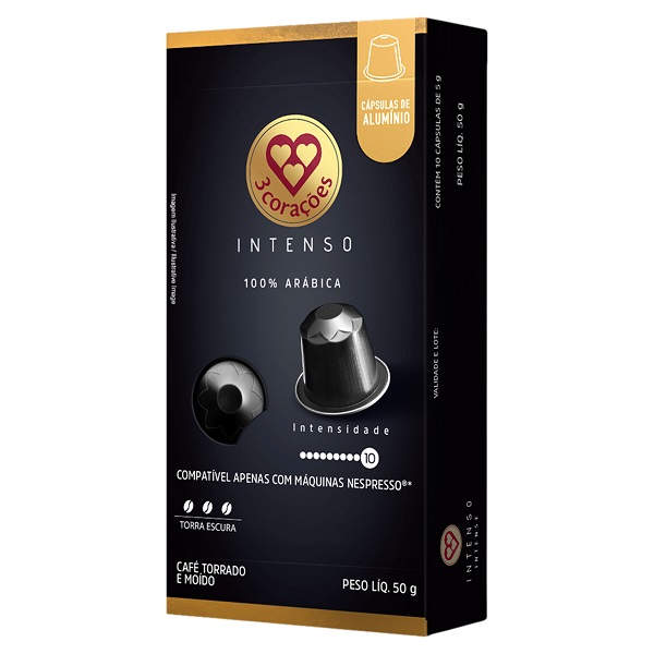 Cápsula Café Intenso 10X5G 3 Corações