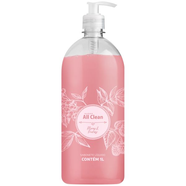 Sabonete Líquido Perolado All Clean Flores e Frutas 1L 1 UN Audax
