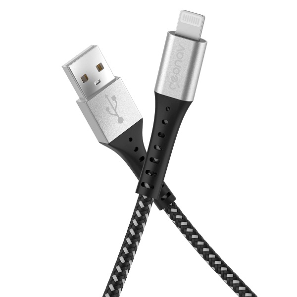 Cabo iPhone, iPad, iPod Lightning conector original Mfi Apple nylon tr