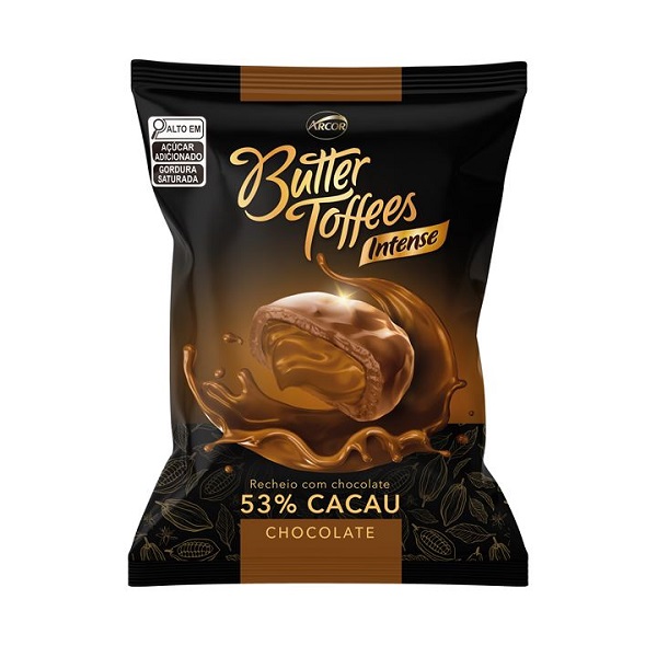 Bala Butter Toffees Chocolate 53% Cacau 500g 1 PT Arcor