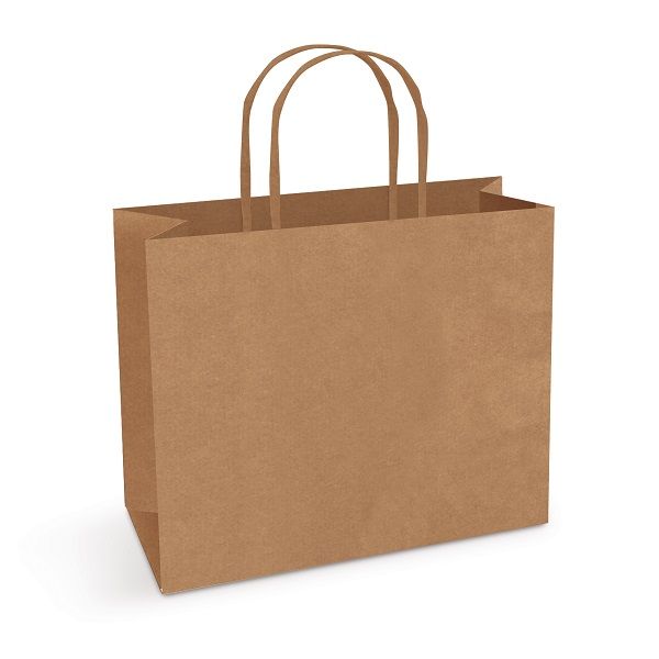 Sacola Papel Horizontal Kraft M 22x30x09 C/1 UN Cromus